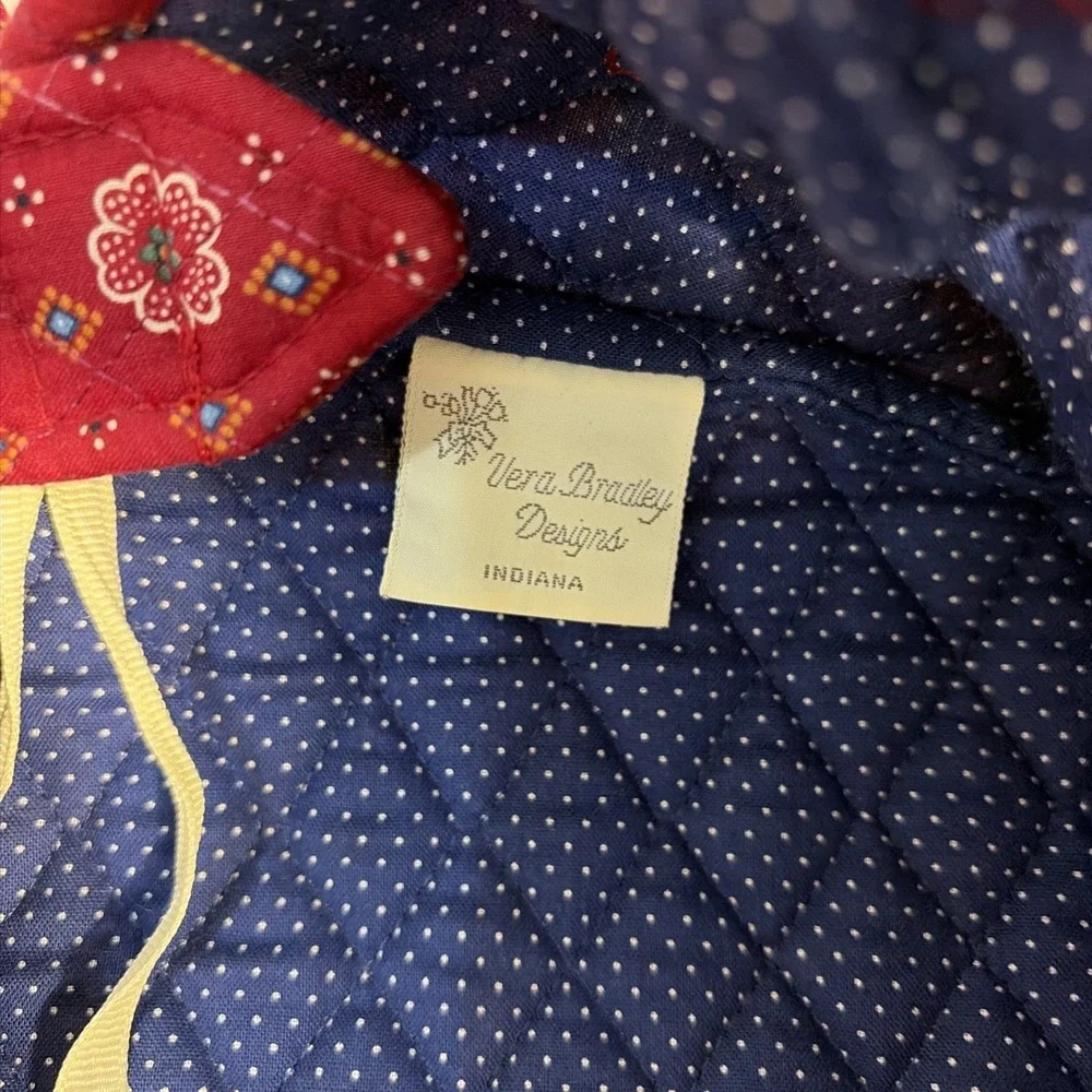 Hanging Folding Garment Bag Vera Bradley Travel Bag Quilted Red Good Condition